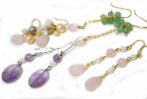 天然石アクセサリー教室　ピアス　レシピ